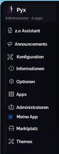 Translated version of our test app in the sidebar
